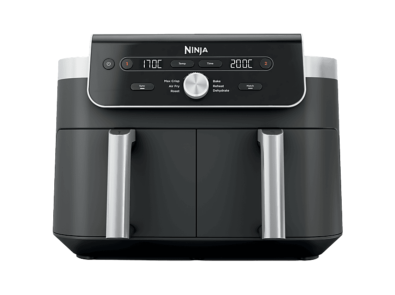 NINJA DZ901EU — Freidora de aire, 2470W, Negro, 9.5 l, 240 °C