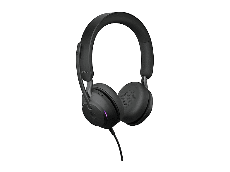 JABRA — Auriculares de diadema con cable, Circumaurales, Black, 24189-999-899 JABRA