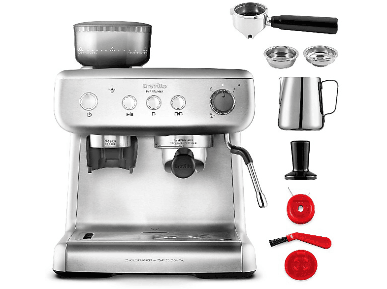 BREVILLE VCF126X — Cafetera express, Vaporizador, Plata, Con Molinillo, 15 bares