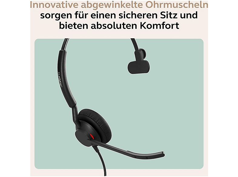 JABRA — Auriculares de diadema con cable, Circumaurales, Negro, 5093-299-2259 JABRA