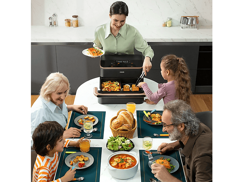 COSORI KOSP0027EUN DUAL BLAZE TWINFRY 10L — Freidora de aire, 2800 W, Negro