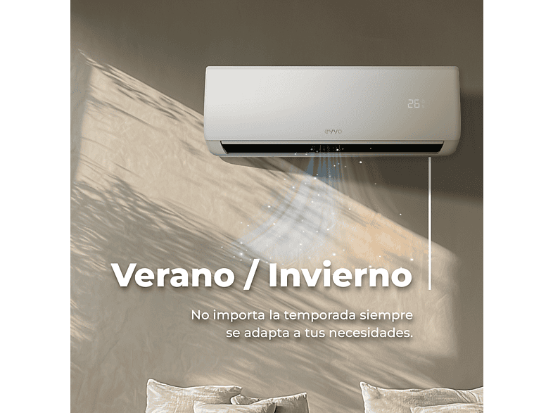 EVVO EVVO Clima WIFI 3x1 30.000 BTU (9.000 + 9.000+ 12.000) — Split 3x1, Blanco, 30000 fg/h, Función Inverter