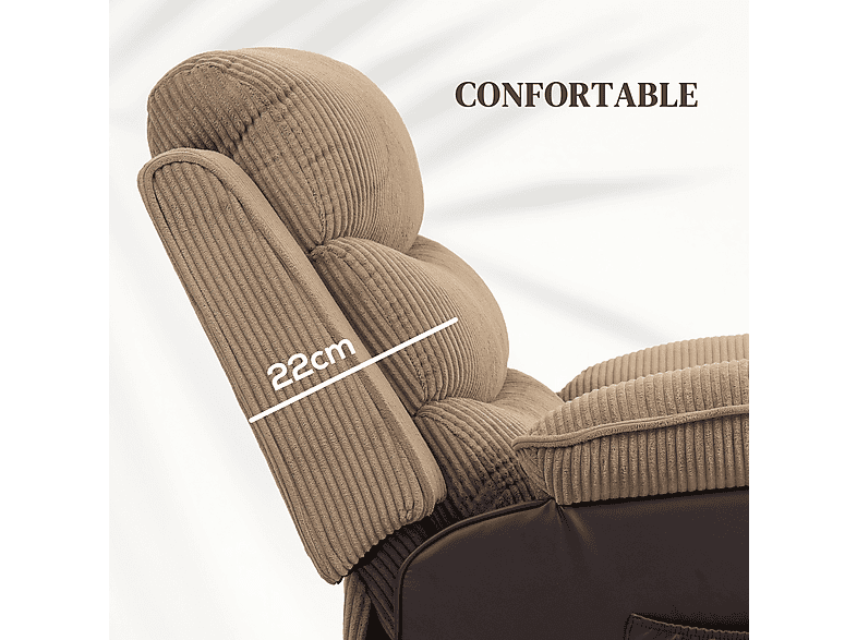 HOMCOM 713-178V92BN — Sillón levanta personas, 46 kg, Marrón