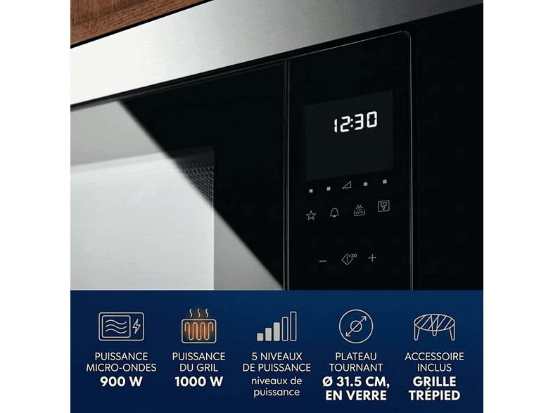 ELECTROLUX CMS4253TMX — Microondas, 1450 W, Gris, 23 l