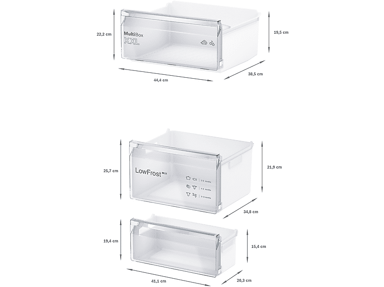BOSCH KIV87NSE0 — Frigorífico combi, Altura 1772 mm, White, No Frost, Capacidad 270 l