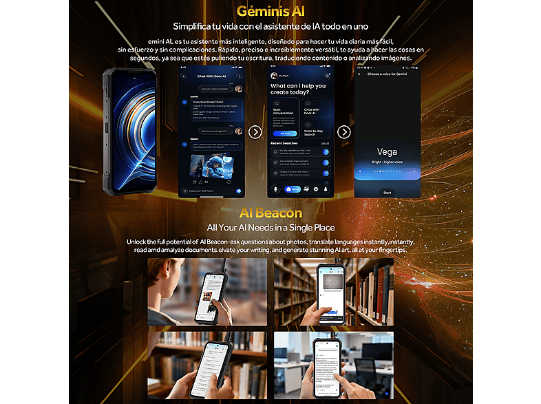 OUKITEL WP61PLUS — Smartphone, 512 GB, 12 GB RAM, 20000 mAh, negro