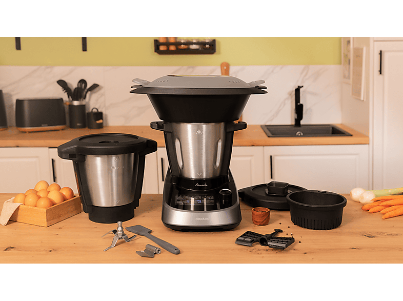 CECOTEC Mambo Touch con Jarra Habana — Robot de cocina, 1600W, Negro, 3.3 l, 37 Funciones