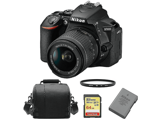 NIKON D5600 — Cámara digital, Negro, CMOS, Full HD 1080p