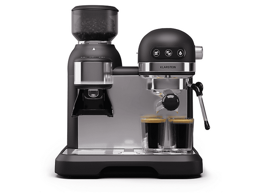 KLARSTEIN Bella Café Espresso — Cafetera espresso, 1550 W, Negro, 20 bar
