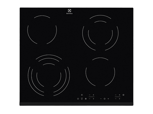 ELECTROLUX EHF6343FOK — Placa de vitrocerámica, 590 mm, Negro, 4 Fuegos zonas