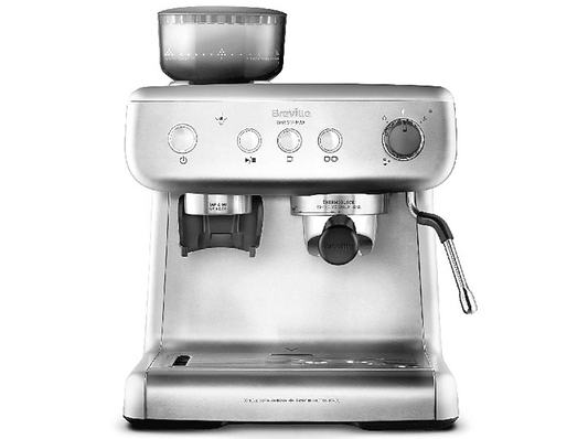 BREVILLE VCF126X — Cafetera express, Vaporizador, Plata, Con Molinillo, 15 bares