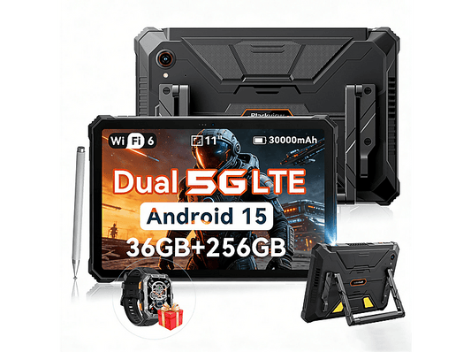 BLACKVIEW Active 12 PRO 5G — Tablet, 256 GB, Negro, 12 GB RAM, 11" Full-HD+