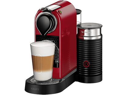 KRUPS Nespresso Citiz & Milk XN7615 — Cafetera de cápsulas, 1260 W, Rojo, 19 bar