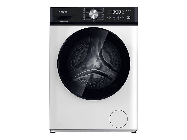 ASPES AL10402AIDVB — Lavadora carga frontal, 10 kg, 15 programas, Blanco