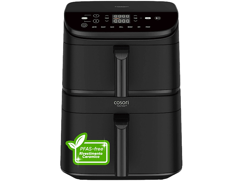 COSORI CAF-DC121-AEUR — Freidora de aire, 2630 W, Negro, 10.8 l, 230 °C