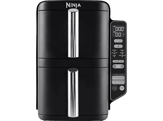 NINJA SL300EU — Freidora de aire, 2470 W, Negro, 7.6 l dividido en 2 bandejas