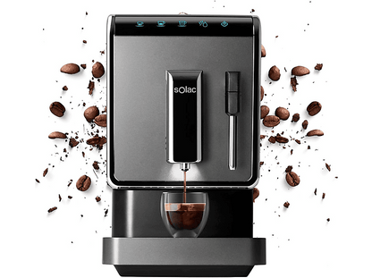 SOLAC LA7617 — Cafetera Espresso, 1470 W, 20 bar, 2 tazas, Plata Oscuro