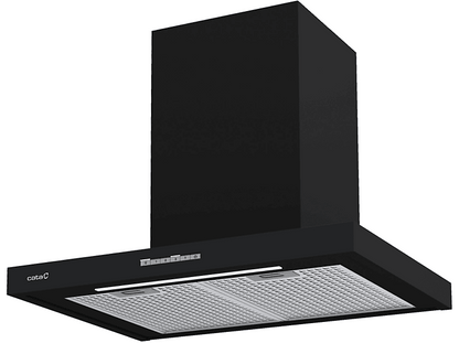 CATA SYGMA 7010 BK — Campana decorativa, 4 velocidades, 802 m³/h, 70 cm, Negro