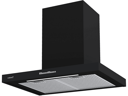 CATA SYGMA 7010 BK — Campana decorativa, 4 velocidades, 802 m³/h, 70 cm, Negro