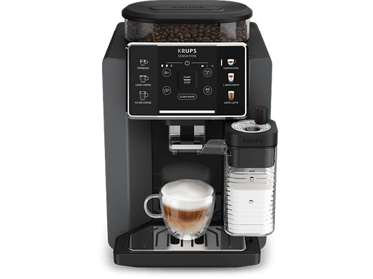 KRUPS Sensation Milk EA912B — Cafetera superautomática, 1450 W, 1.7 L, Depósito de leche 0.3 L, Táctil