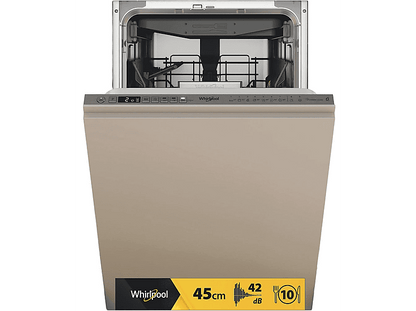 WHIRLPOOL WH6IB10BS7LA0 — Lavavajillas integrable 45 cm, 10 servicios, 9 programas, 448 mm, No aplicable