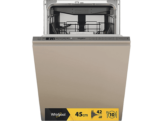 WHIRLPOOL WH6IB10BS7LA0 — Lavavajillas integrable 45 cm, 10 servicios, 9 programas, 448 mm, No aplicable