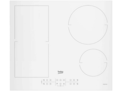 BEKO — Placa de inducción, Blanco, Placa inducción- Beko HII64200FMTW, 4 zonas + 1 FlexiZone, IndyFlex