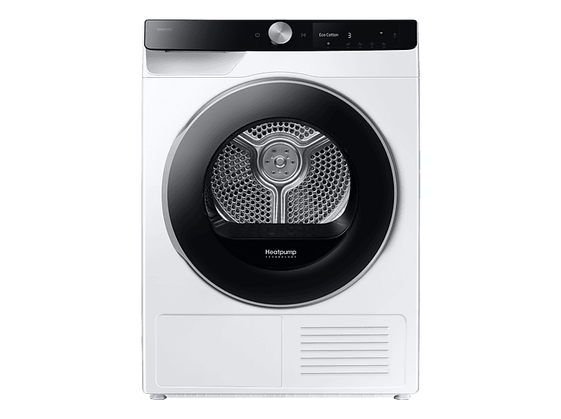 SAMSUNG DV90DG6845LKU3 — Secadora bomba de calor, Eléctrico, 9 kg, 4 programas, Blanco