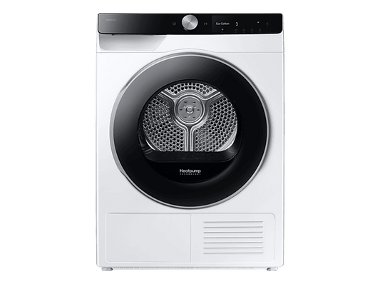 SAMSUNG DV90DG6845LKU3 — Secadora bomba de calor, Eléctrico, 9 kg, 4 programas, Blanco