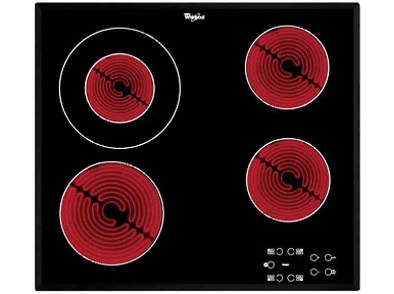 WHIRLPOOL AKT 8130 BA — Placa de vitrocerámica, 580 mm, Negro, 4 Fuegos zonas