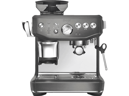 SAGE The Barista Express Impress SES876BST4EEU1 — Cafetera express, 1850 W, 9 bar, 2 Tazas, Impress™ Puck
