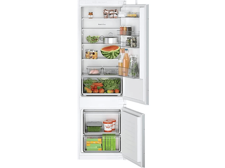 BOSCH KIV87NSE0 — Frigorífico combi, Altura 1772 mm, White, No Frost, Capacidad 270 l