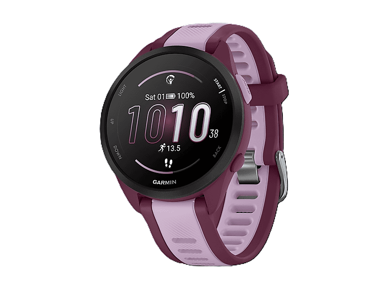 GARMIN Forerunner 165 Music — Smartwatch, Polímero, Color del cuerpo del reloj:Púrpura, Color de banda:Púrpura claro;Púrpura