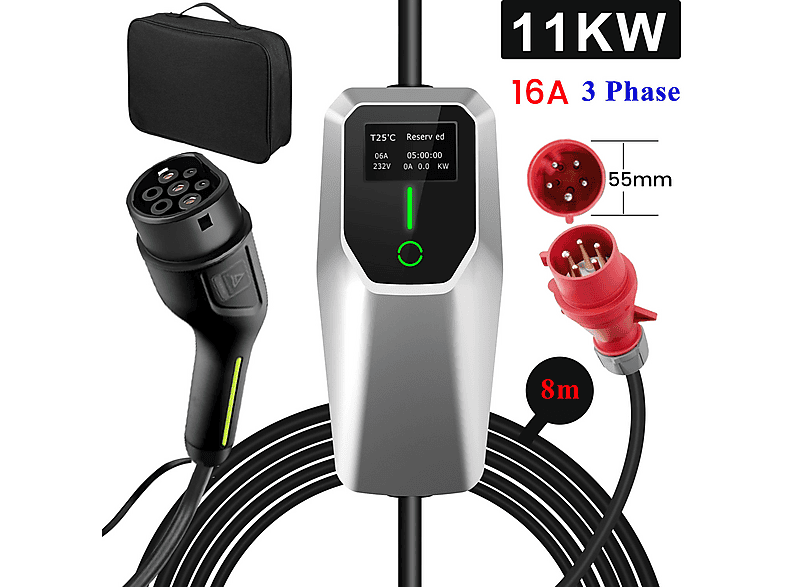 SMORGR 8 M 11kW 16A IP67 Tipo 2 — Cargadores vehículos eléctricos, plateado