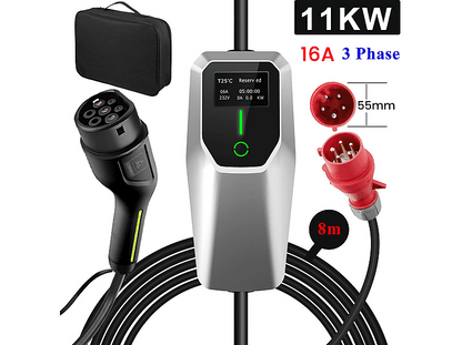 SMORGR 8 M 11kW 16A IP67 Tipo 2 — Cargadores vehículos eléctricos, plateado