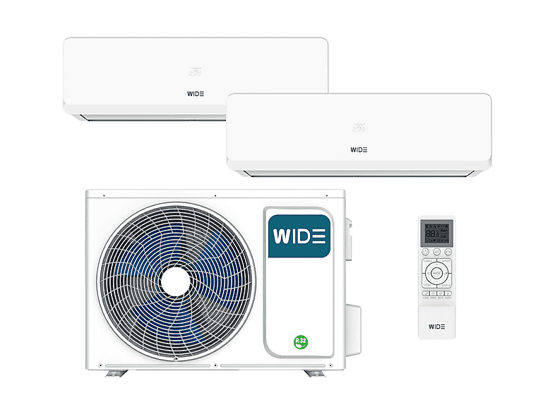 WIDE IULAN 2x1 5 ECO 3010+2100 frigorias con bomba de calor Inverter A+++ — Split 2x1, Función Inverter, white