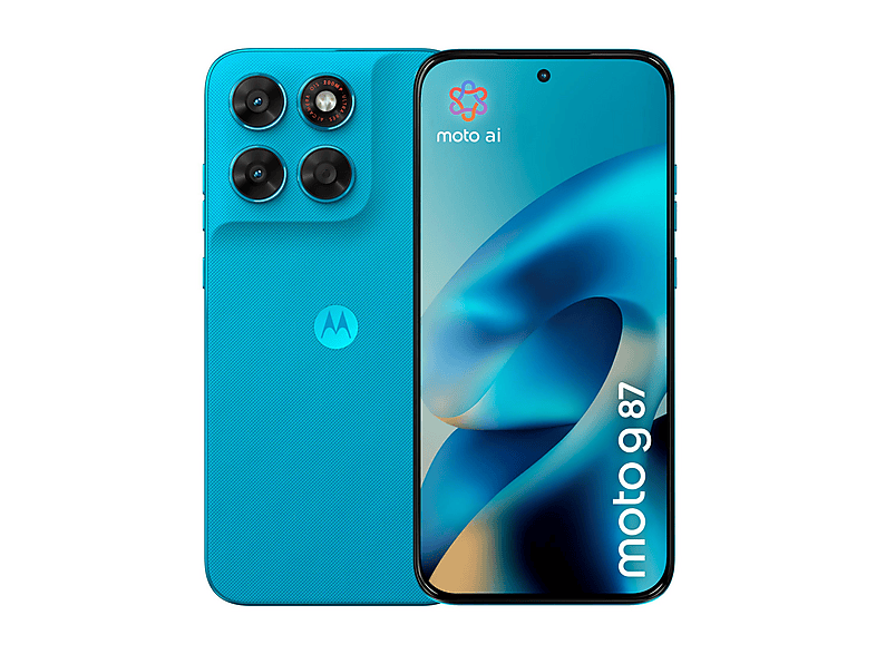 MOTOROLA Moto G87 8+256GB — Smartphone, 8 GB RAM, 5200 mAh, AZUL, Móvil Android