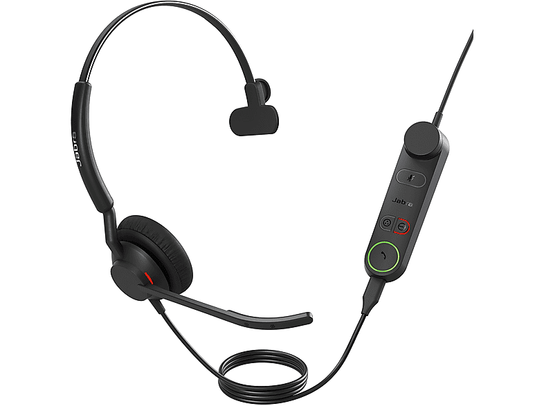 JABRA — Auriculares de diadema con cable, Circumaurales, Negro, 5093-299-2259 JABRA