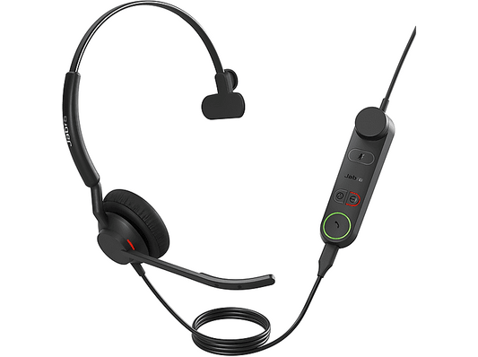 JABRA — Auriculares de diadema con cable, Circumaurales, Negro, 5093-299-2259 JABRA