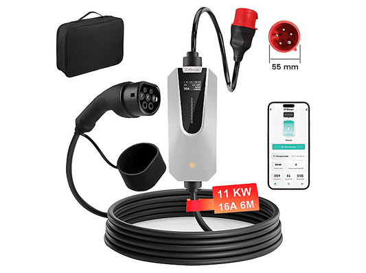 SMORGR 11kW 6m [6-16A — Cargador vehículo eléctrico, Black, 3-Fases]