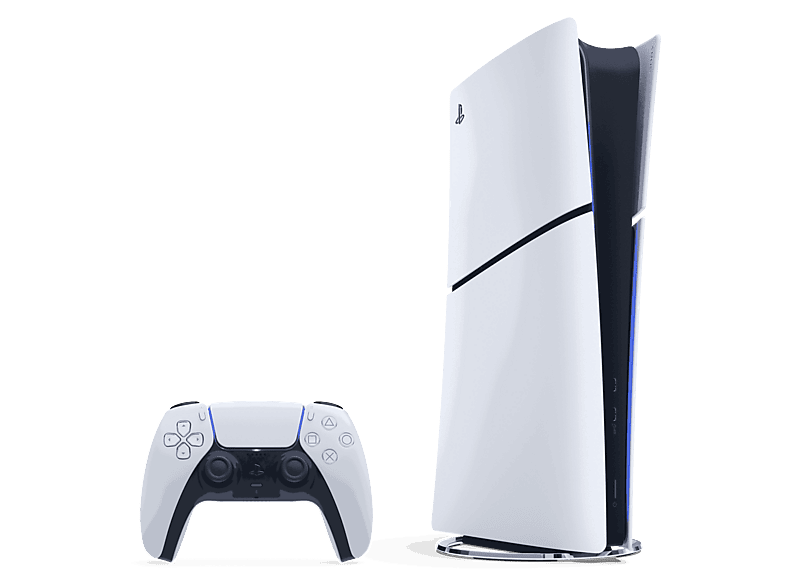 SONY PS5 Slim Digital Edition — Consola, 825 GB SSD, Blanco, 4K, 1 mando
