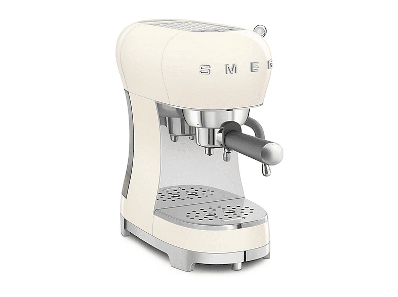 SMEG ECF02CREU — Cafetera express, 1350 W, 15 bar, 2 tazas, Crema de