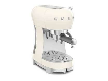 SMEG ECF02CREU — Cafetera express, 1350 W, 15 bar, 2 tazas, Crema de