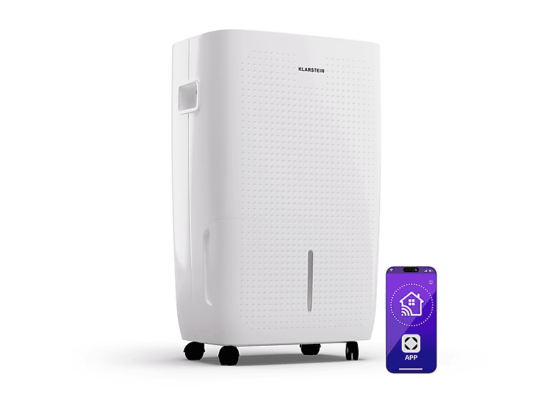 KLARSTEIN DryFy Connect — Deshumidificador, 65 m², Blanco, 8 l