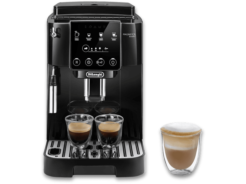 DE LONGHI — Cafetera superautomática, Vaporizador, 1450 W, Negro, De'Longhi Magnifica Start ECAM220.21.BG
