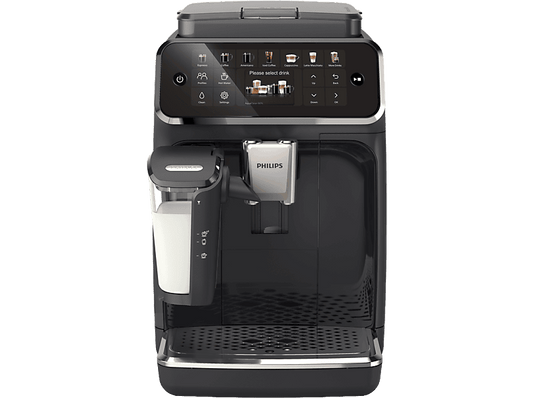 PHILIPS EP4441/50 — Cafetera superautomática, Negro, LatteGo, SilentBrew, 20 Bebidas