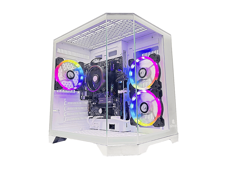 NITROPC Avanzado — PC Gaming, 16 GB RAM, 480 GB SSD, Blanco, AMD Ryzen 5 3400G (4 núcleos