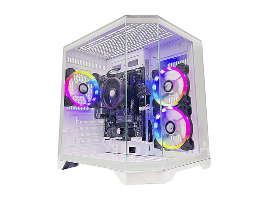 NITROPC Avanzado — PC Gaming, 16 GB RAM, 480 GB SSD, Blanco, AMD Ryzen 5 3400G (4 núcleos