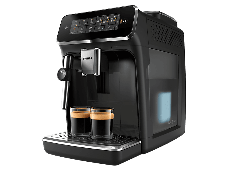 PHILIPS 3300 Series EP3321/40 — Cafetera superautomática, 1500 W, Negro, Tecnología AquaClean, 2 tazas