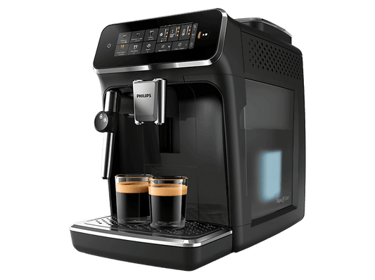 PHILIPS 3300 Series EP3321/40 — Cafetera superautomática, 1500 W, Negro, Tecnología AquaClean, 2 tazas